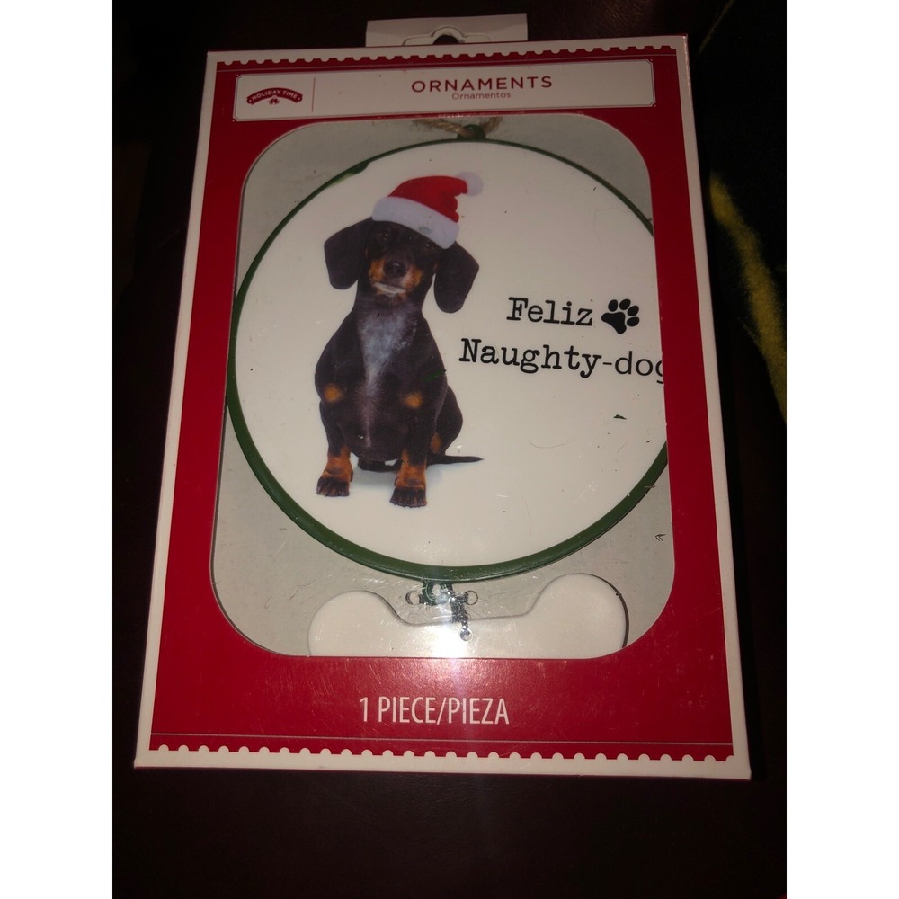 Holiday Time Ornament Felix Naughty Dog Dauchsend‎ Christmas